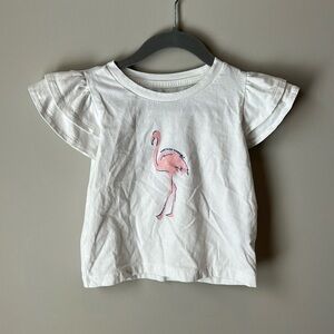 Vineyard Vines Kids Flamingo Flutter Sleeve Shirt Size 4T